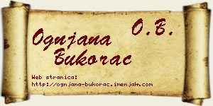 Ognjana Bukorac vizit kartica